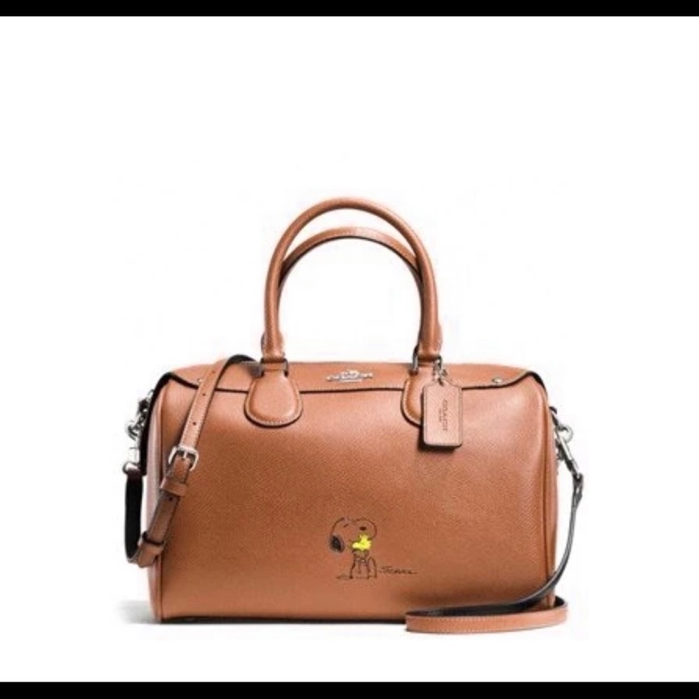 Coach Snoopy Bennett Satchel Leather Purse